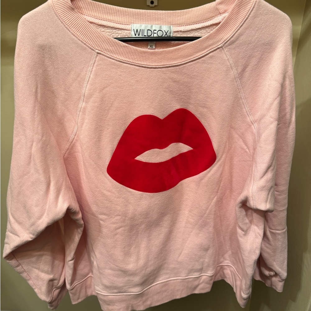 Wildfox sweater - pink - size XL. Only worn twice!